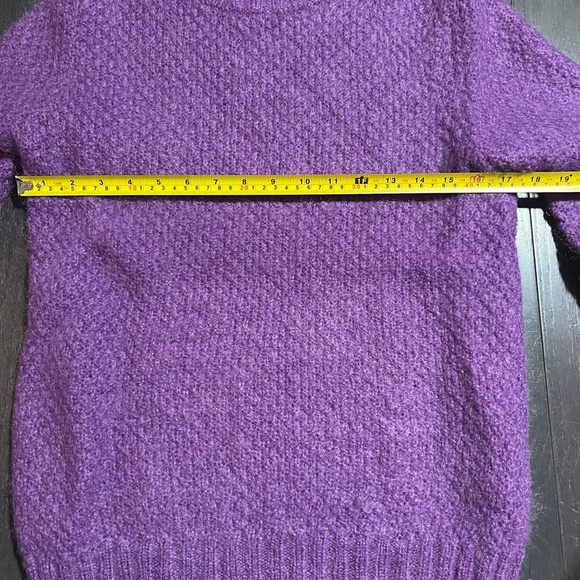 & Other Stories Purple Mohair Wool Blend Knit Crewneck Sweater Cozy SMALL - Picture 3 of 7